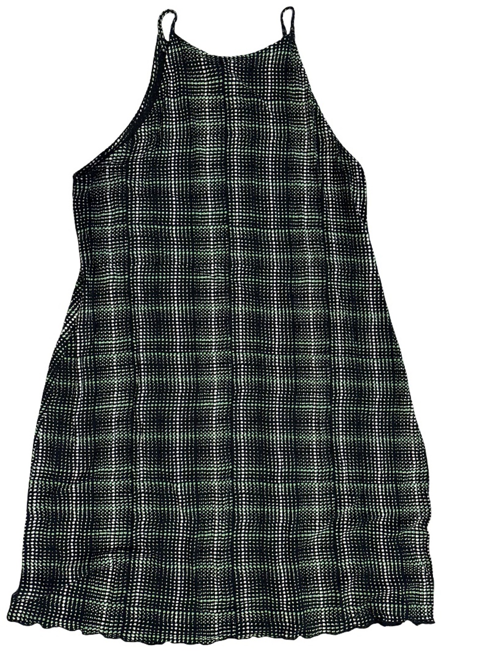 bp Black and White Plaid Slip Dress